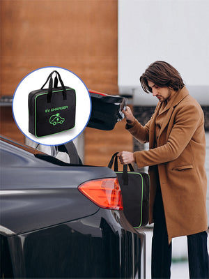 Universal Round Storage Bag Zippered Waterproof EV Charger For Type 2 Type 1 GB/T Portable EV Charger