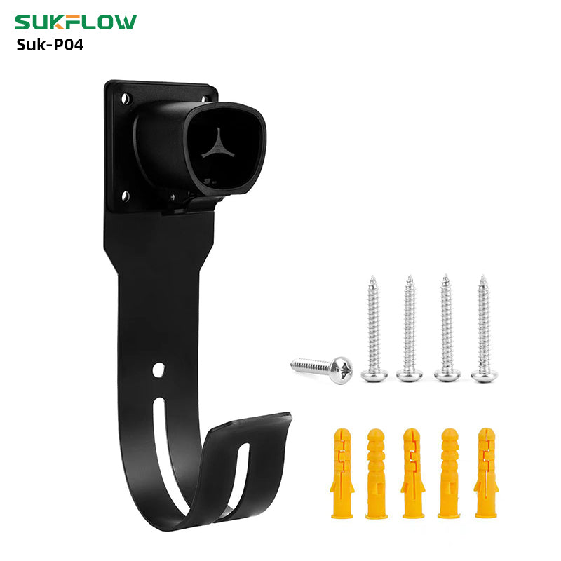 Suk-P04 Wall-Mount Electric Vehicle Connector EV Charger Holder fStorage and organization US Tesla