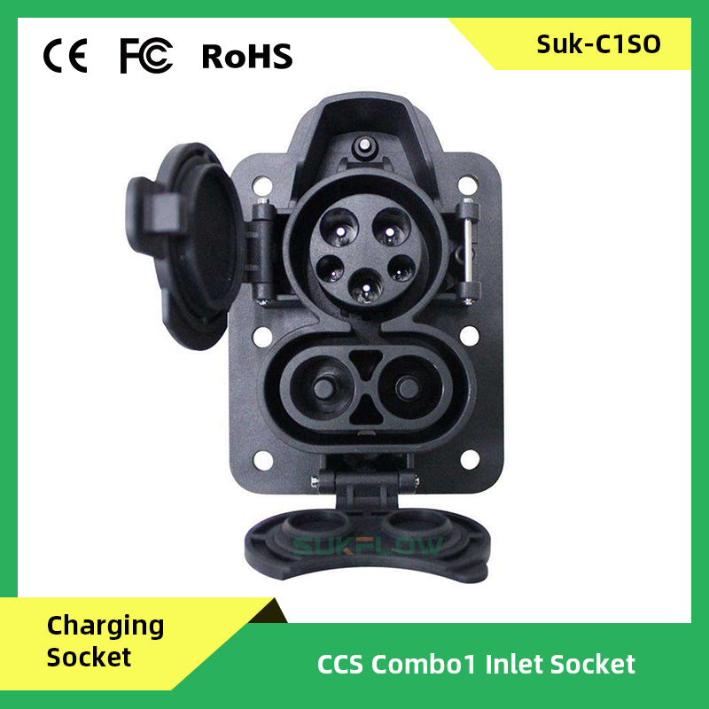 EV Socket CCS Combo1 Charger Socket Connector For Installation in Electric Vehicles