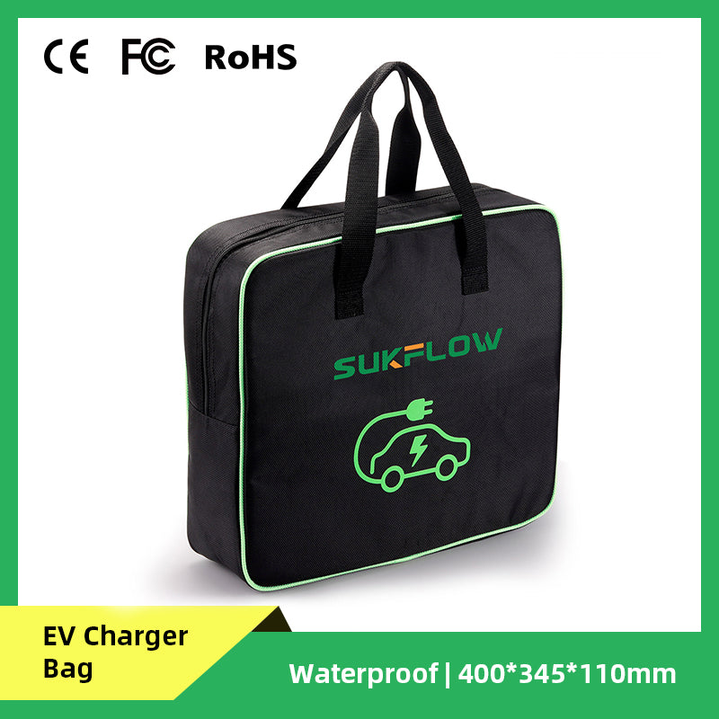 Customization Square Bag Strong Nylon Zip Carrying EV Charger Case For Type 2 Type 1 GB/T Portable EV Charger