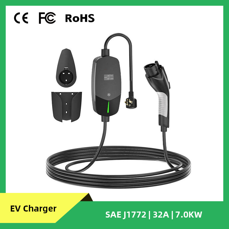 32A Type 1 Portable EV Charger Level 2 Sae J1772 Type1 Standard Plug-in Fast Charging Station pile Home Operation 7kw general - EV Globle Store