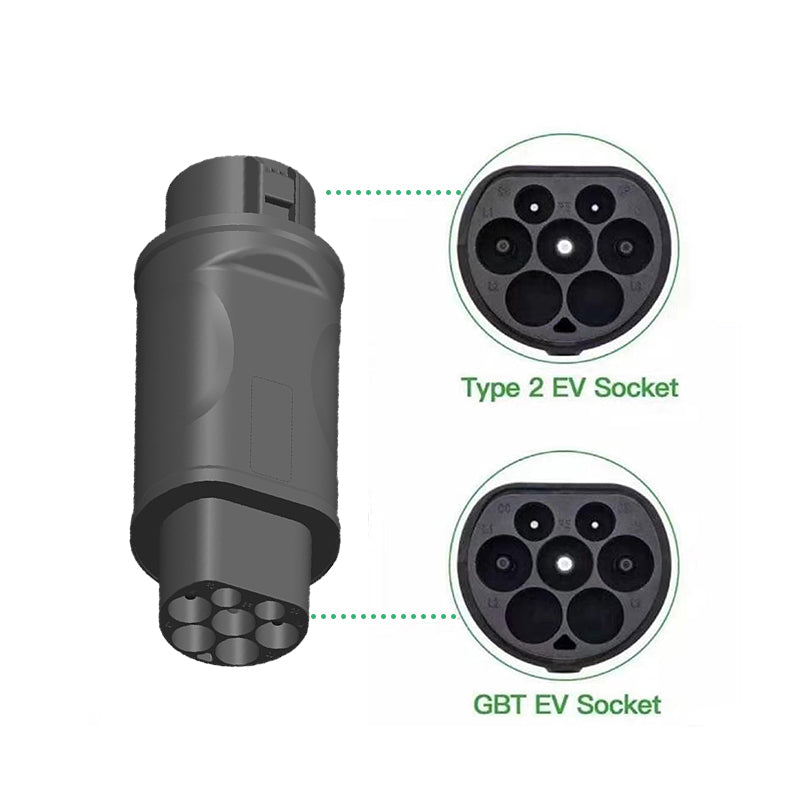 Suk-T2GB Electric Car EV Charger Adapter Type 2 to GBT 16A Three Phase EV Charging Adapter for EV Car