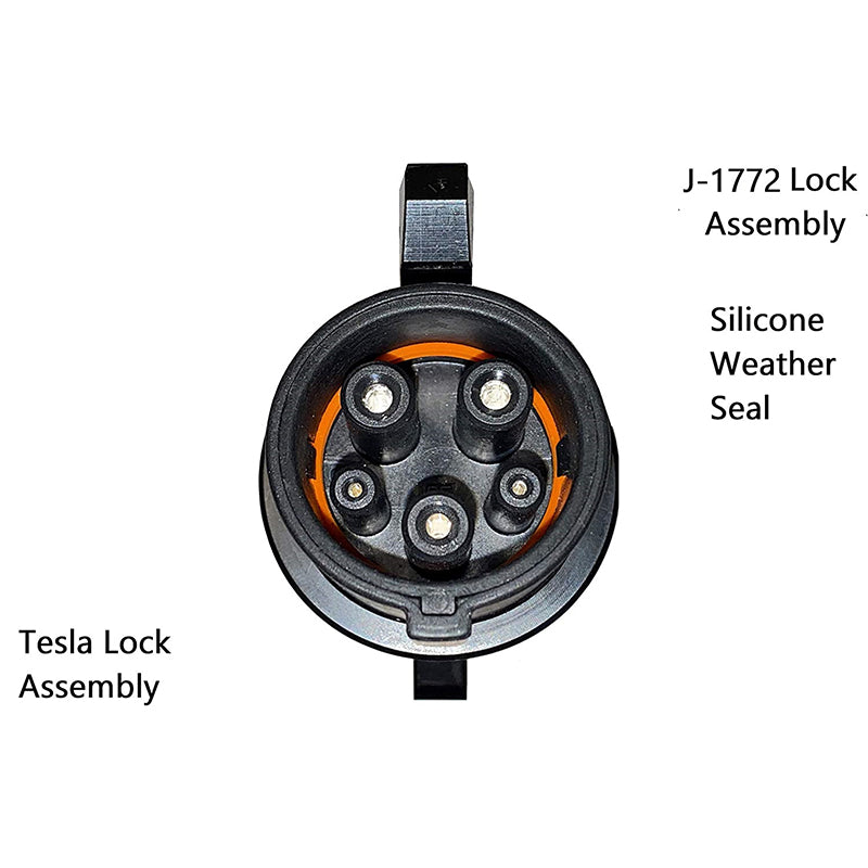 Suk-TJS1 80A Tesla To Sae J1772 Adapter Fast Charging Connector Tesla Socket Switch Adaptateur A Ev Charger Converter With Plug