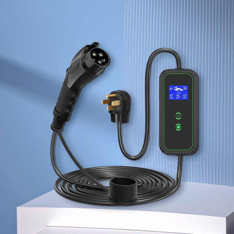 US 32A 7.0KW Portable Electric Vehicle Charger Type 1 Plug