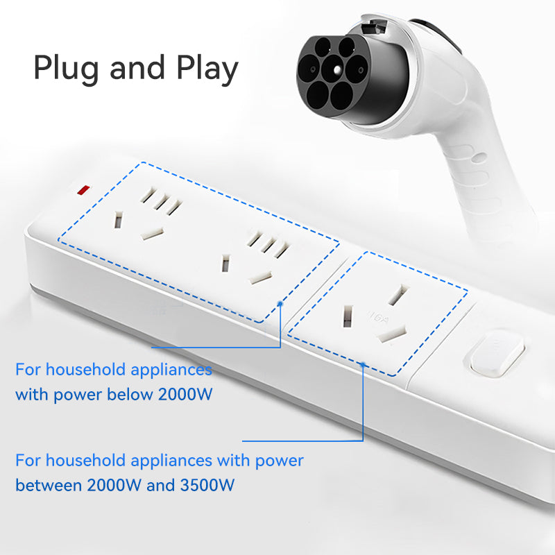 16A 110/250V GBT Plug and GB Socket Portable Electric Car Battery Discharger - EV Globle Store