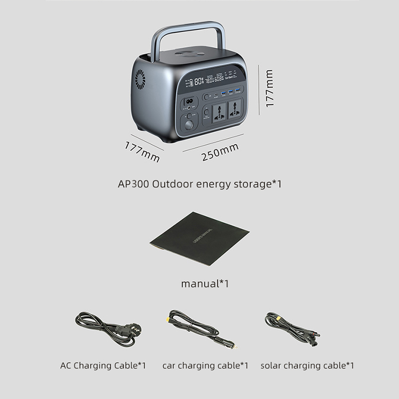 Power Stations Portable suitable camping equipment family camping LiFePO4 battery 230Wh 500W 220V - EV Globle Store