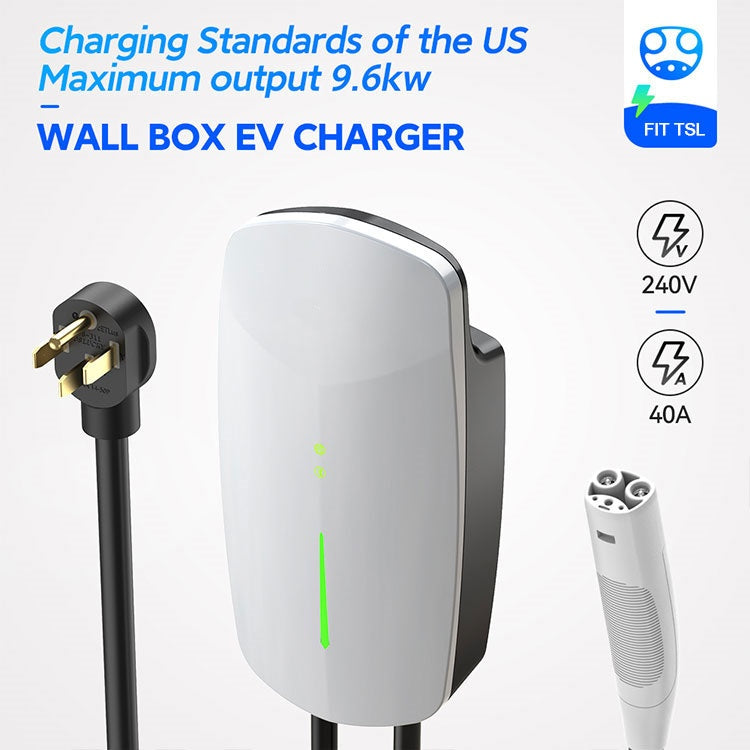 AC 240v 9.6kw 40A Level 2 EV Charger Wallbox  Charger Charging Station for Tesla - EV Globle Store