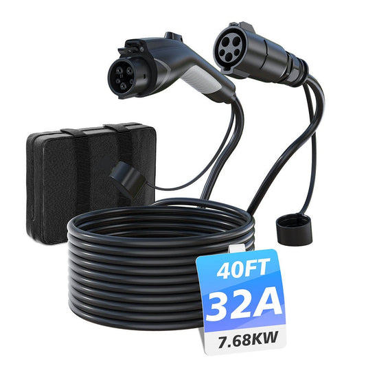 21/30/40FT 32A Type 1 Sae J1772 Extension EV Charging Cable EV Type1 Plug Connector Line With Charger Cord - EV Globle Store