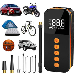 Mini Wireless Digital Portable Tire Inflator And Power Bank: Cordless Electric Car Tyre Air Compressor Inflatable Pump for Tires - EV Globle Store