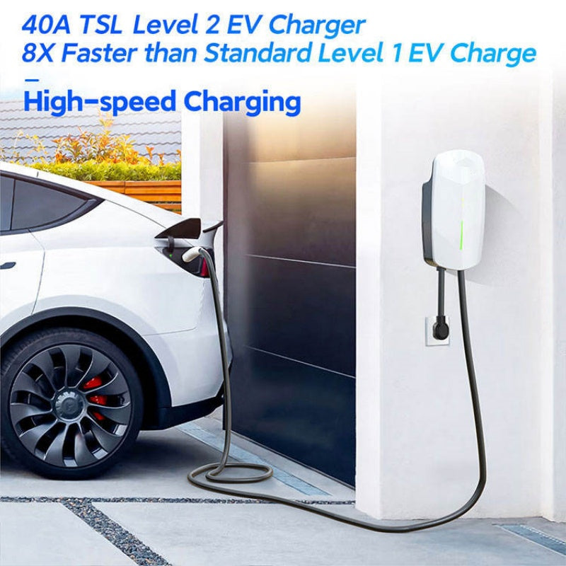 AC 240v 9.6kw 40A Level 2 EV Charger Wallbox  Charger Charging Station for Tesla - EV Globle Store