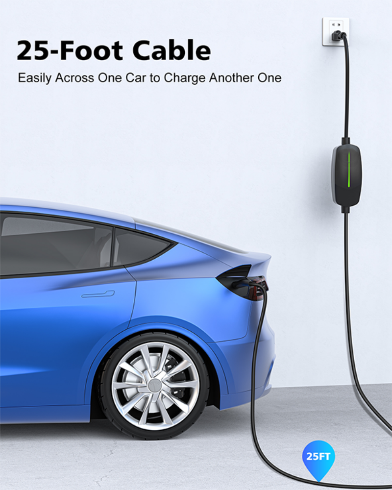 Portable EV Charger Home Electric Car NACS Port 16A IP66 USA 240V TPC Charger Charging Station for Tesla Model 3 S Y - EV Globle Store