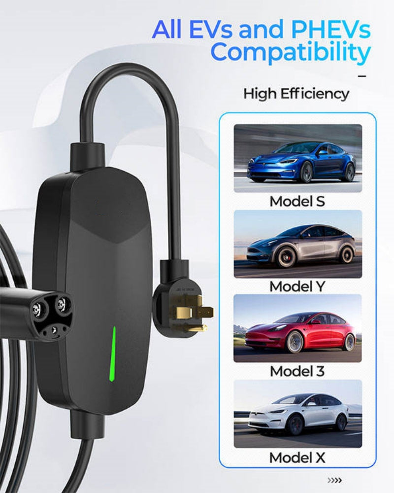 Portable EV Charger 7kw 32A Level 2 Car Battery Charger Use Version Mobile Fast Home Charging Station Pile for Tesla Gen3 - EV Globle Store