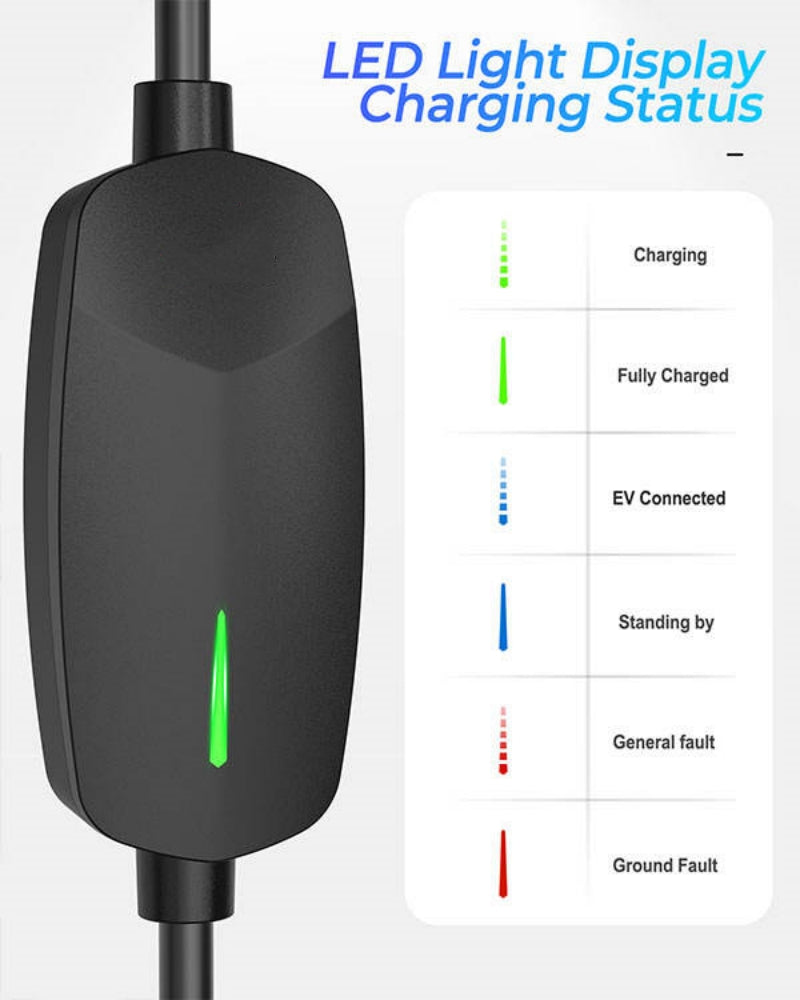 Portable EV Charger 7kw 32A Level 2 Car Battery Charger Use Version Mobile Fast Home Charging Station Pile for Tesla Gen3 - EV Globle Store