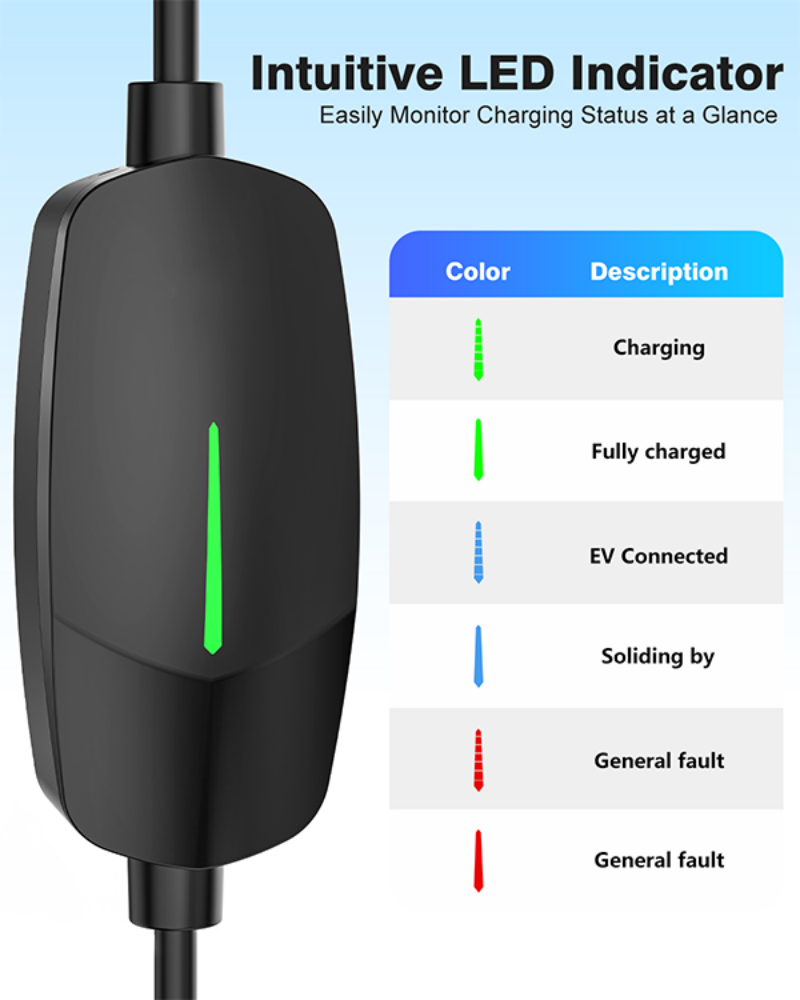 Portable EV Charger Home Electric Car NACS Port 16A IP66 USA 240V TPC Charger Charging Station for Tesla Model 3 S Y - EV Globle Store