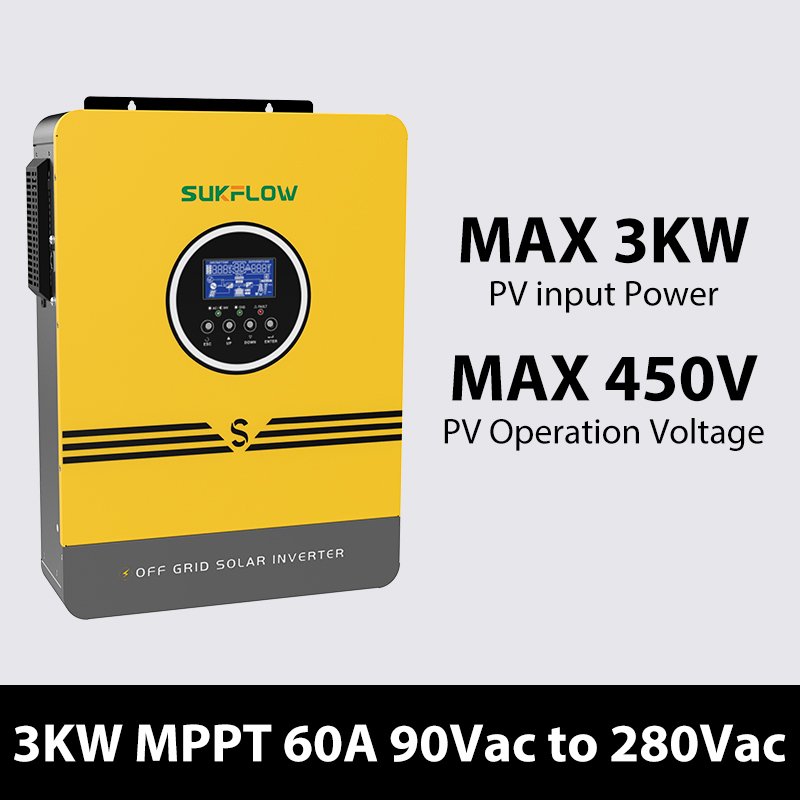 2 3KW Off Grid Inverter Heavy Duty Pure Sine Wave Hybrid Solar System for Industrial Home