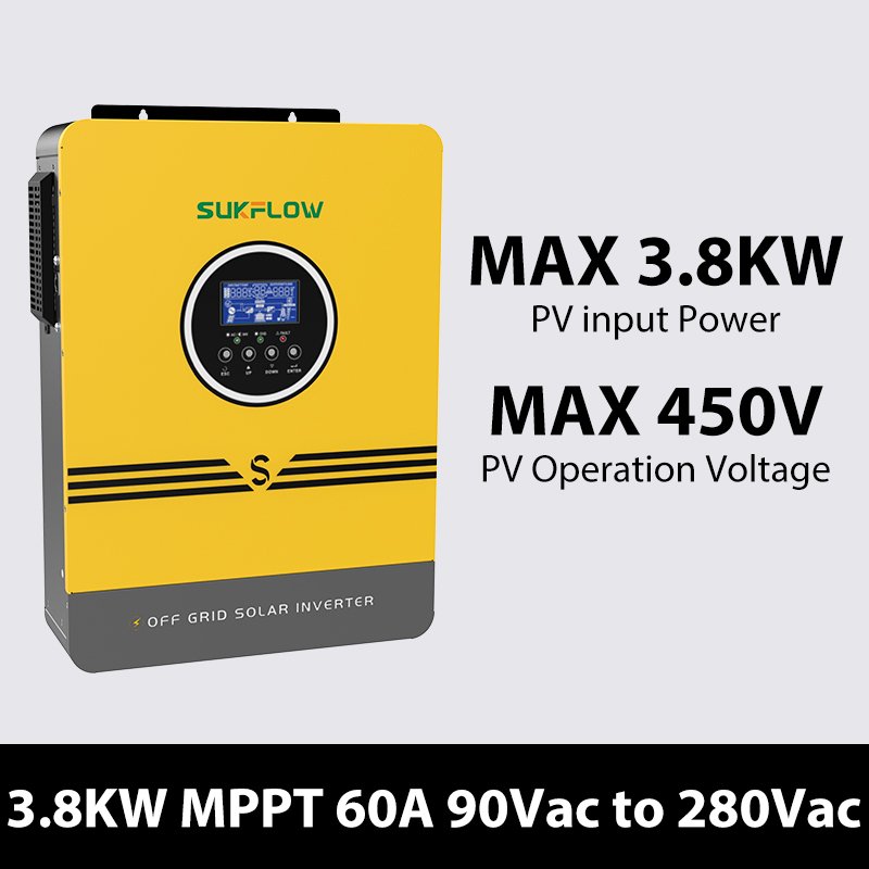 Off Grid Inverter 3.8KW Heavy Duty Pure Sine Wave Hybrid Solar System for Commercial Use