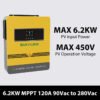 Inverter 6.2KW Heavy Duty Pure Sine Wave Hybrid Solar System for Industrial Use