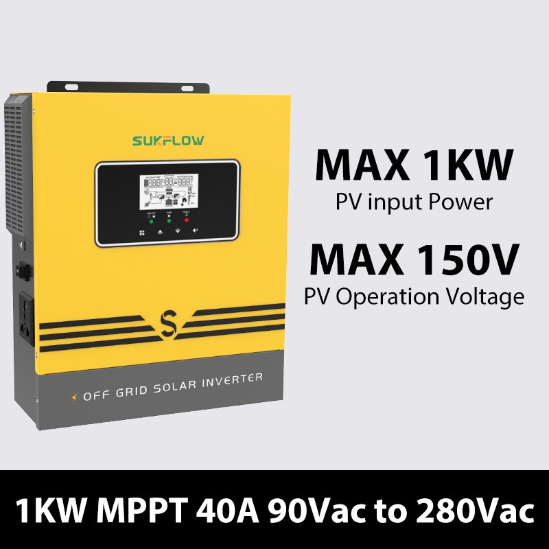 1KW High Efficiency Pure Sine Wave Solar Inverter Power System for Home Camping