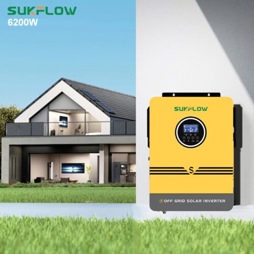 Off Grid Inverter 6.2KW Heavy Duty Pure Sine Wave Hybrid Solar System for Industrial Use