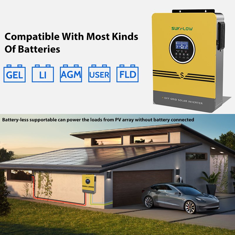 5 Off Grid Inverter 3.8KW High Power Pure Sine Wave Solar Energy System for Home Business