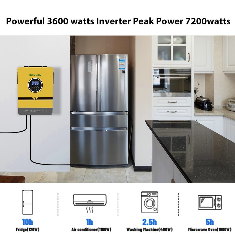 Off Grid Inverter 3.8KW Heavy Duty Pure Sine Wave Hybrid Solar System for Commercial Use