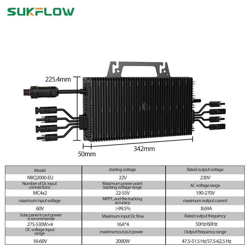 2000W Industrial Micro Inverter Large Scale Solar Project Certified