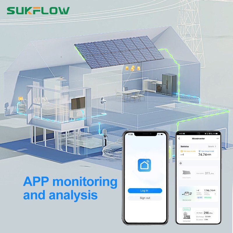 500W SUKFLOW Waterproof Micro Inverter Outdoor Camping Solar Preferred Brand