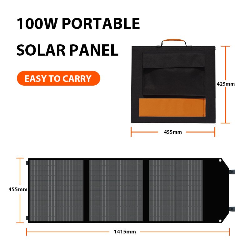 SUKFLOW 100W Portable Solar Panel For Camping And Outdoor Charging