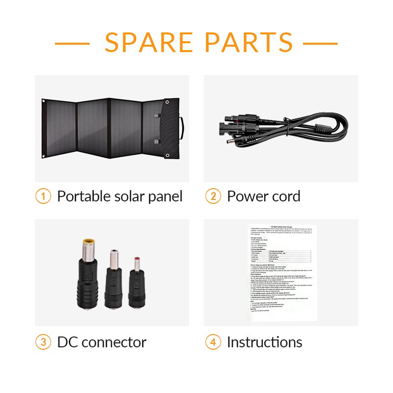 SUKFLOW 100W Portable Solar Panel For Camping And Outdoor Charging
