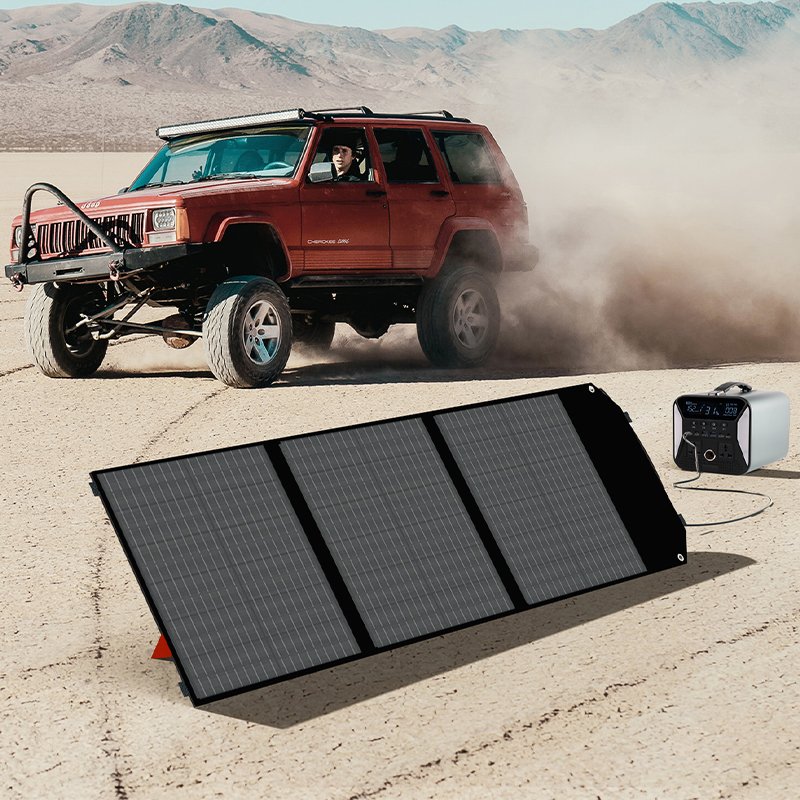 SUKFLOW 100W Portable Solar Panel For Camping And Outdoor Charging