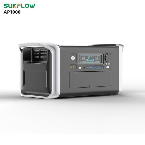 SUKFLOW 1000W Portable Power Station With Solar Input For Home Backup