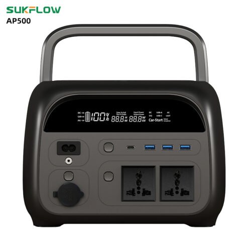 SUKFLOW 500W Portable Solar Power Station For Emergency And Camping