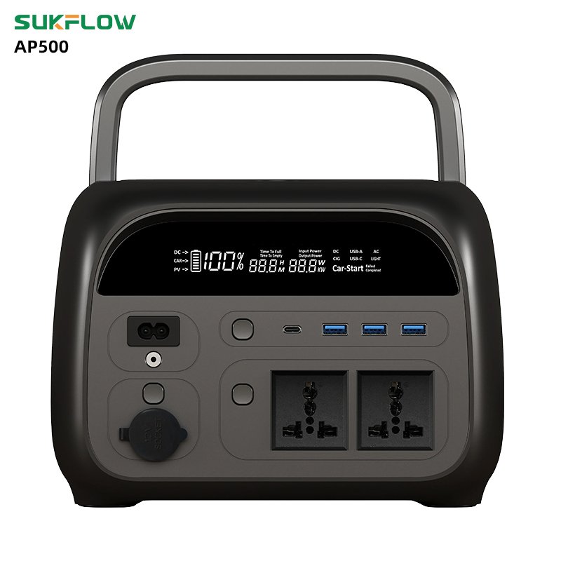 SUKFLOW 500W Portable Solar Power Station For Emergency And Camping